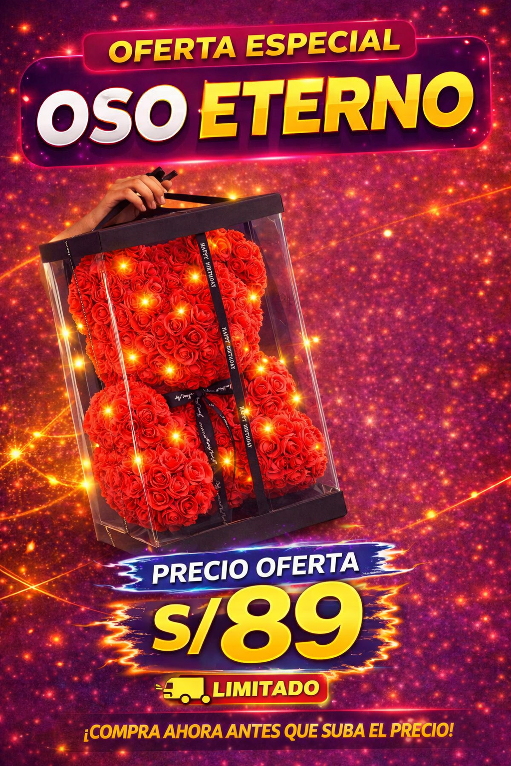 🧸 Oso de Rosas Eternas 💗